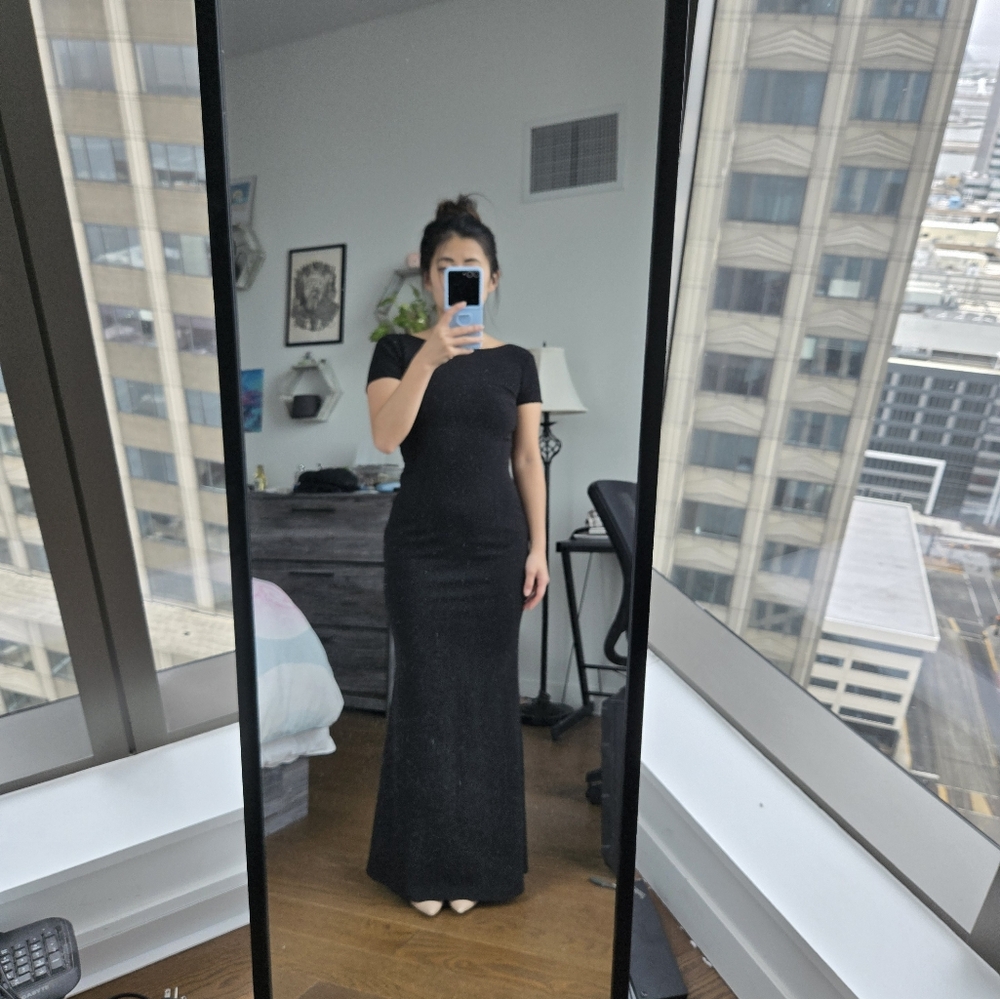 Lulu's Black Backless Maxi Dress